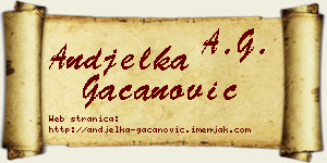 Anđelka Gačanović vizit kartica